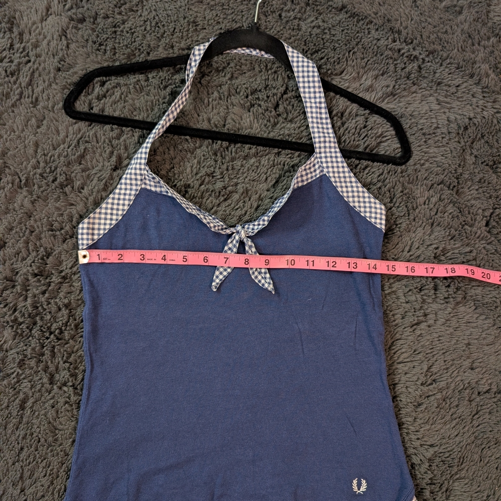Fred Perry Blue Halter Top